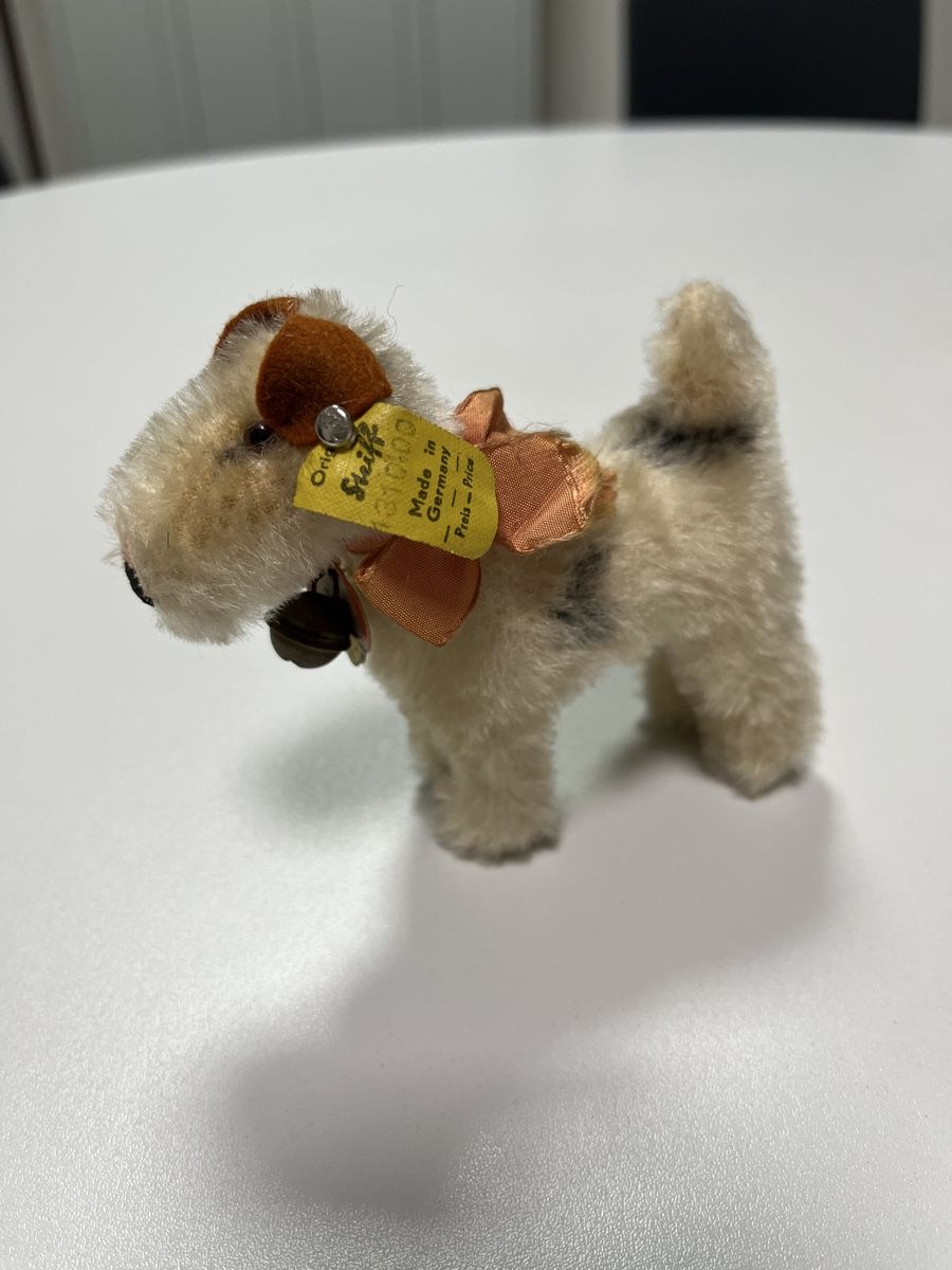 Steiff Giocattoli: Steiff Hund Terrier klein mit Glocke – Usato da Dietikon venduto da cre8different