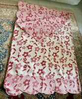 Quilt Blumenmuster Bettdecke Handarbeit Unbenutzt