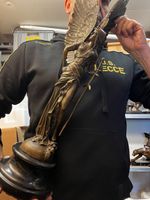 Bronze Figur Engel Des Friedens echte Hingucker 64 cm