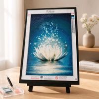 Diamond painting terminé Fleur de lotus