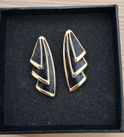 Ohrringe schwarz gold