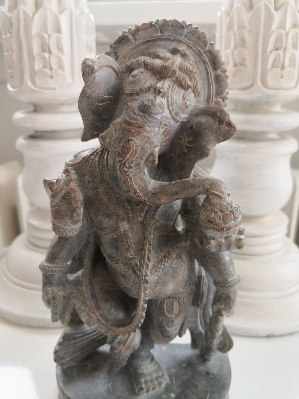 Sculture & Statue: 🤩HANDGEMEISELTE GANESHA STATUE SPECKSTEIN EINZELSTÜCK INDIA – Nuovo (secondo la descrizione) da Olten venduto da Naja-Twins-Twins 5