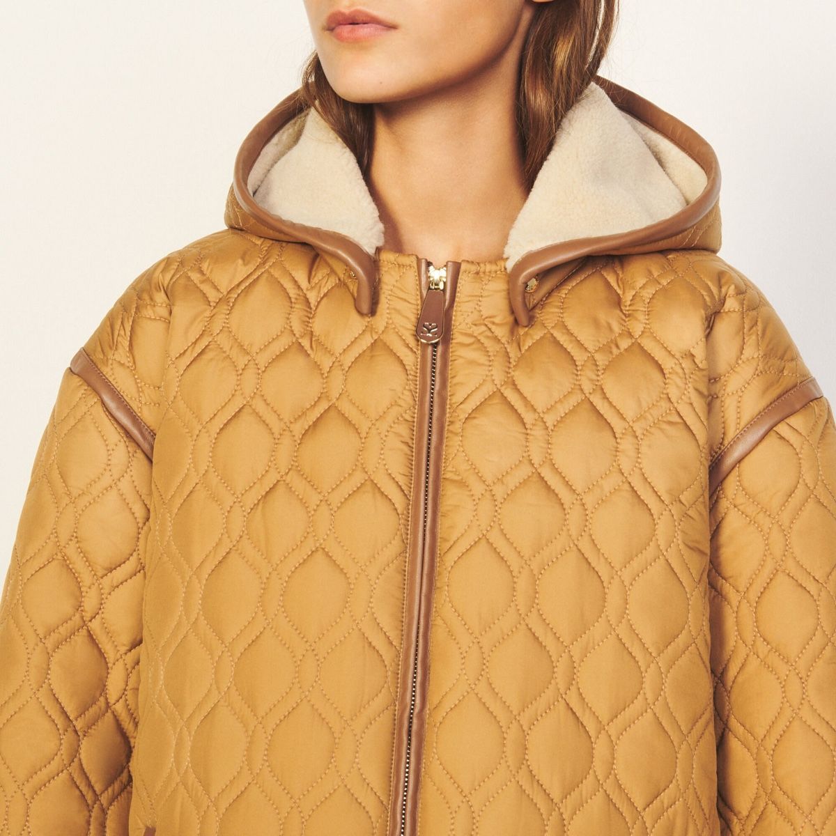 Sandro Vestes: Veste matelassée SANDRO Paris, taille 1, cognac – Neuf (Voir description) à Morges par sandy069 9