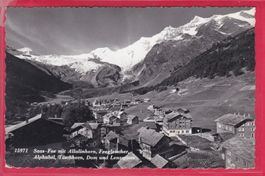 SAAS-FEE MIT ALLALINHORN, FEEGLETSCHER, 22.6.1966