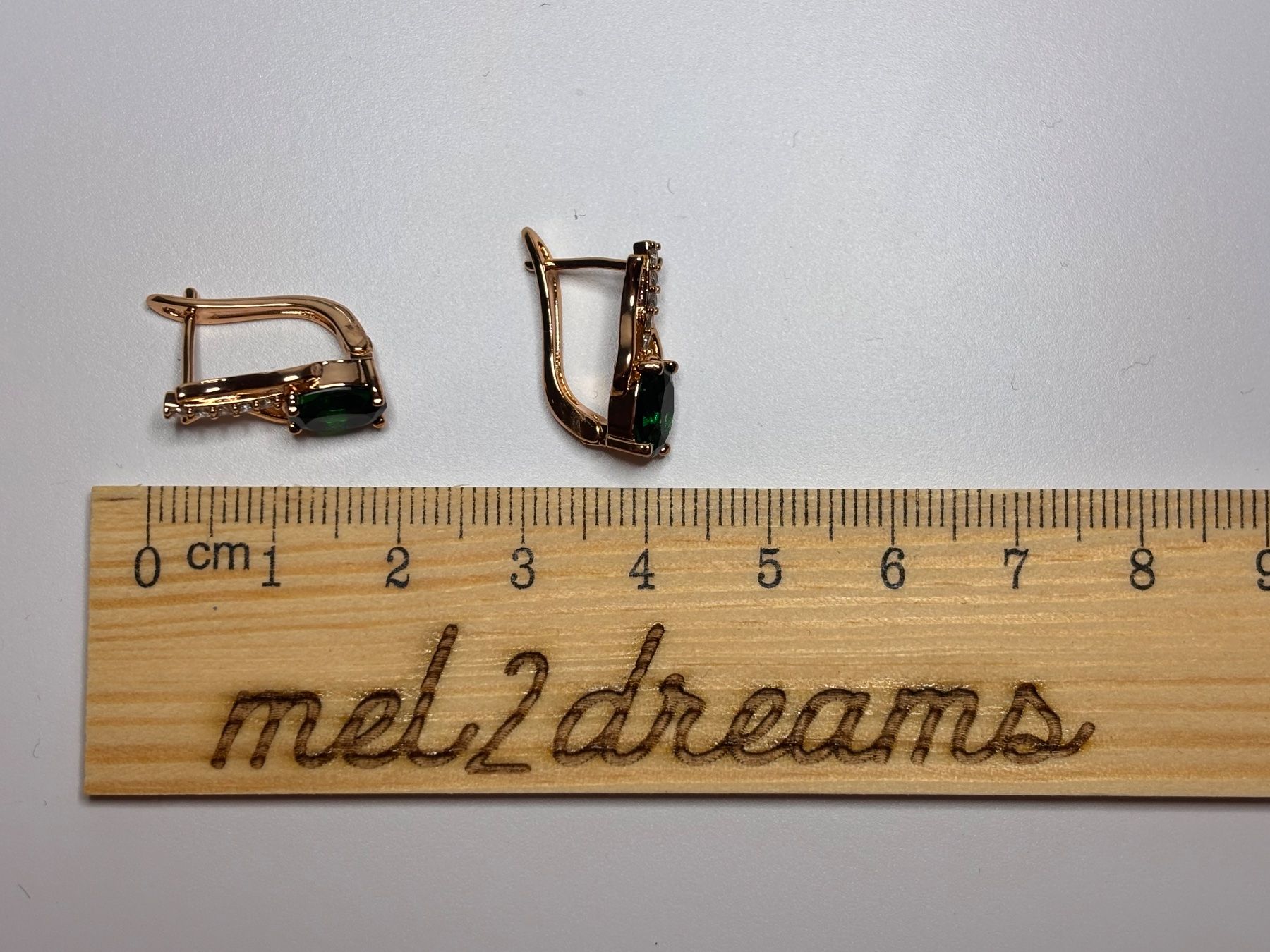 Boucles d'oreille: Boucles d'oreilles vintage émeraude – Neuf (Voir description) à Lausanne par mel2dreams 2