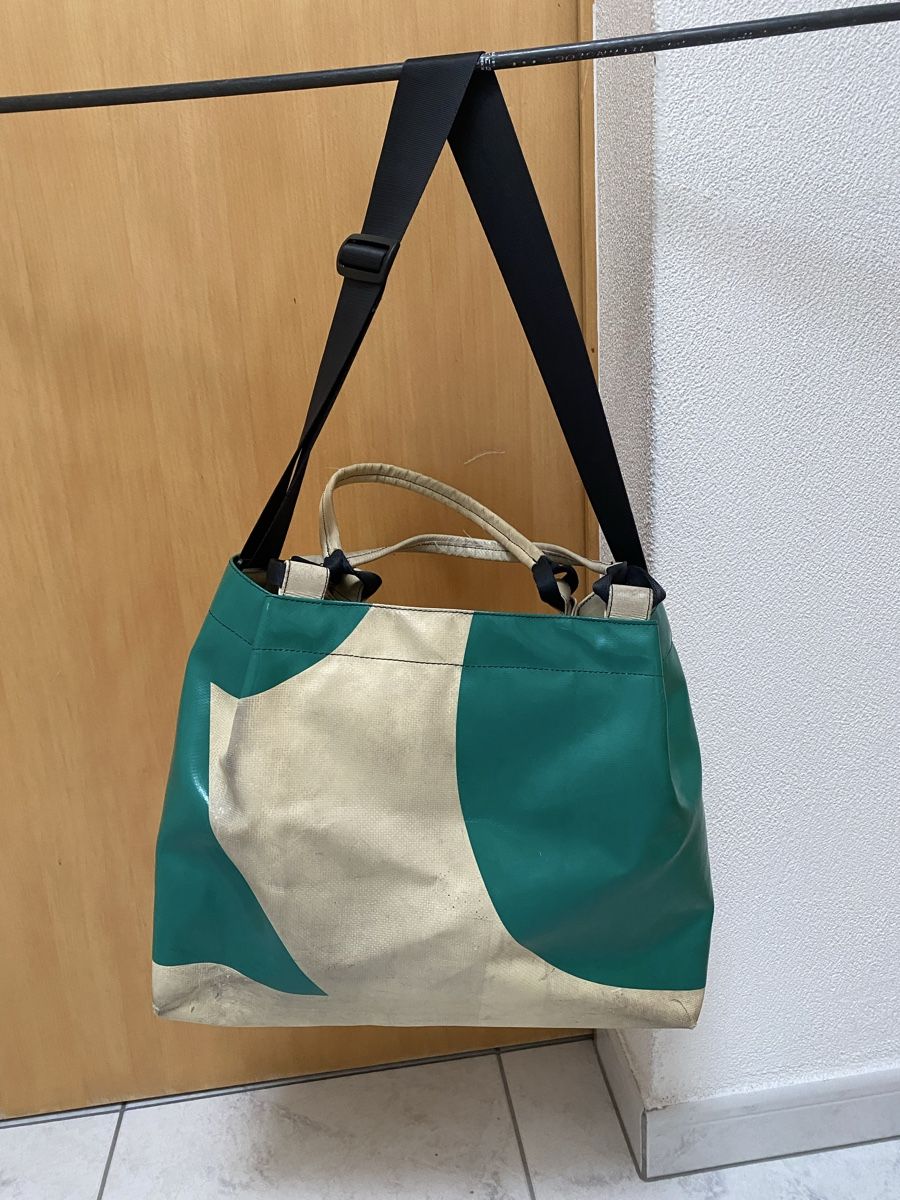 Freitag Tasche PEGGY, Beige/Grün, Kult-Klassiker (Gebraucht) in