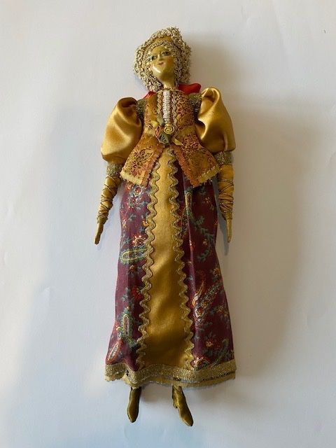 Poupée rousse en tissu faite à la main, cadeau enfant, poupée