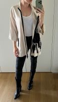 Designer Jäckchen Cardigan beige bequem lang oversize one si