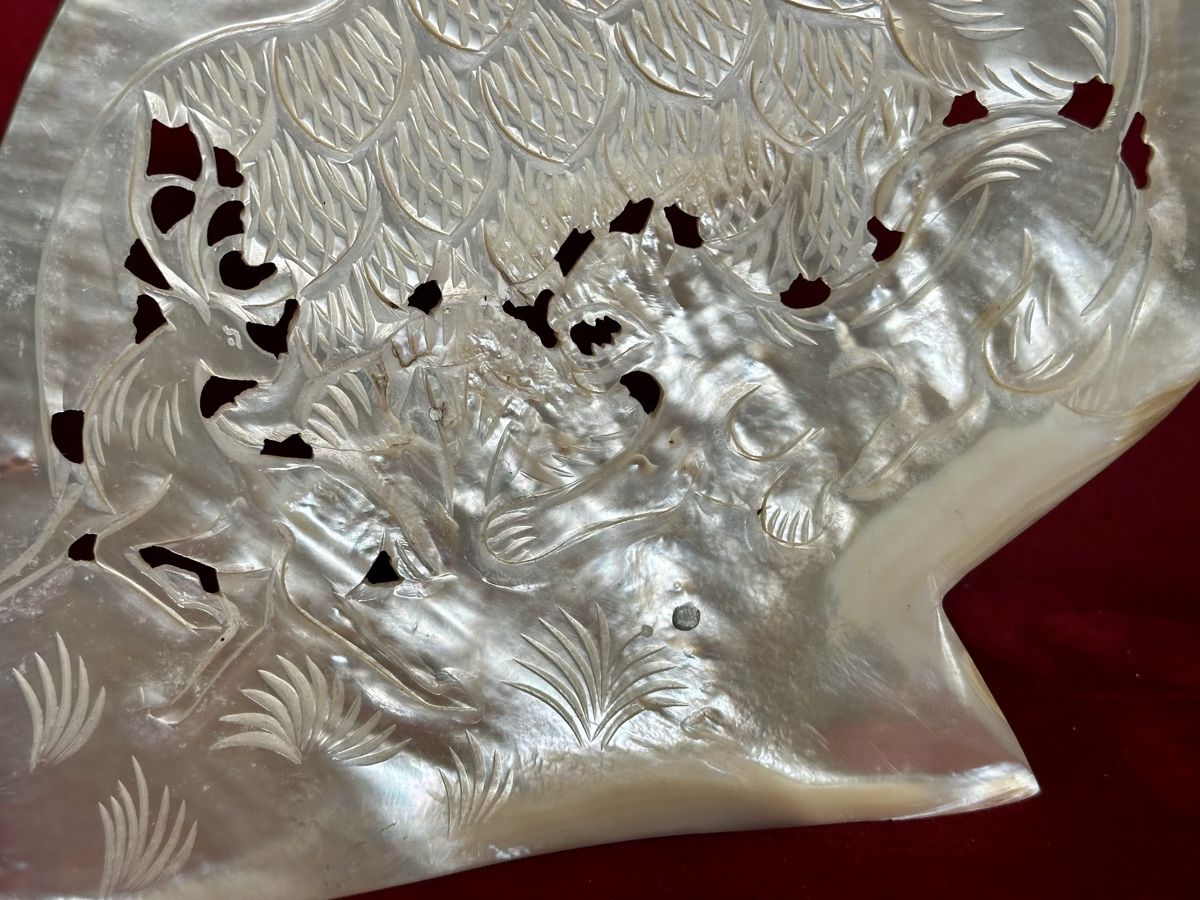 Tutte le decorazioni: wunderschöne antike chin. handgeschnitzte Perlmuttmuschel✨ – Usato da Zürich venduto da c_d_r 1