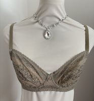 Hanro neue spitze BH Brief set M 75 D Tier Muster beige