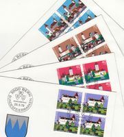 SBK B182 - B185 im 4er-Block FDC
