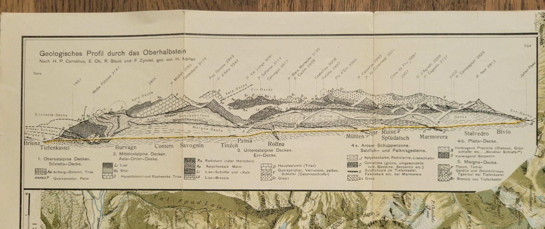 Cartine & Atlanti: Julier-Poststrasse, Tiefencastel-St.Moritz, eidgen.Postverw. – Usato da Nidau venduto da Polebloe 2