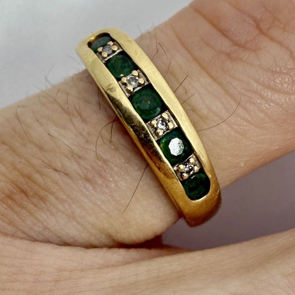 Anelli: 18K Ring Smaragd & Diamanten GR. 53 – Usato da Zürich venduto da watch_trader 1