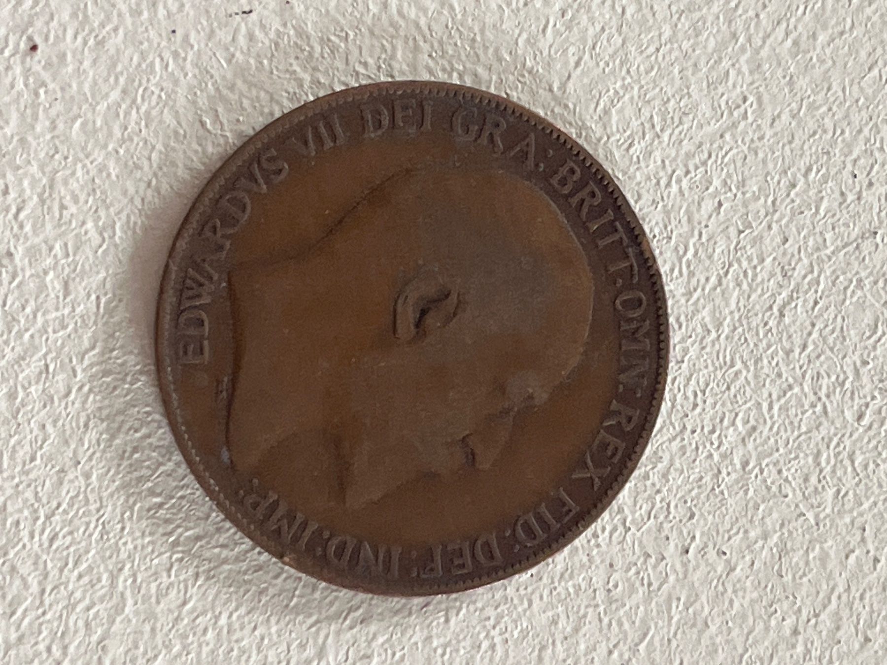 Tutti le monete: Originale One Penny Muenze von 1908 – Usato da Chiasso venduto da AzenYa 1