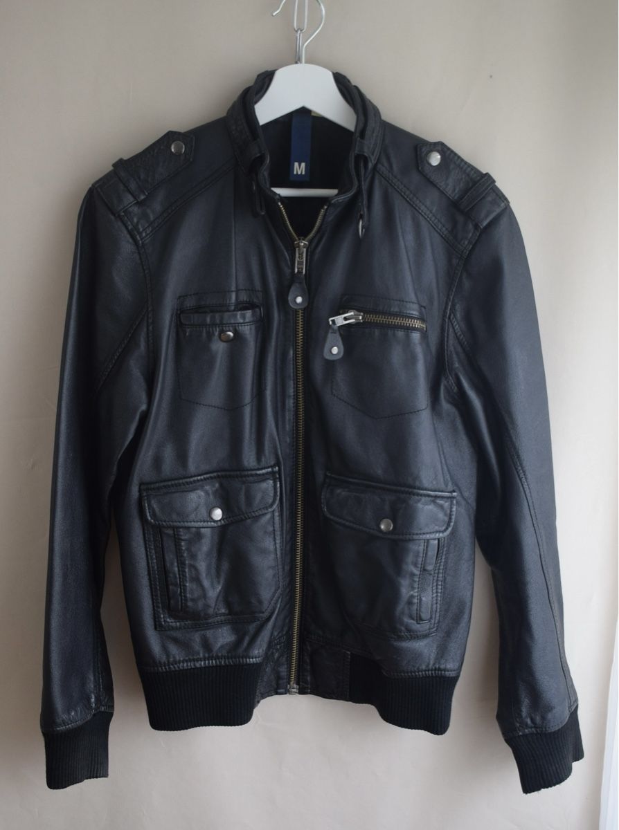 Jacken: H&M DIVIDED ECHTLEDER JACKE, GR. M/S – Gebraucht aus Affoltern am Albis von trudru