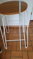 Moderner Barhocker Holz & Metall weiss