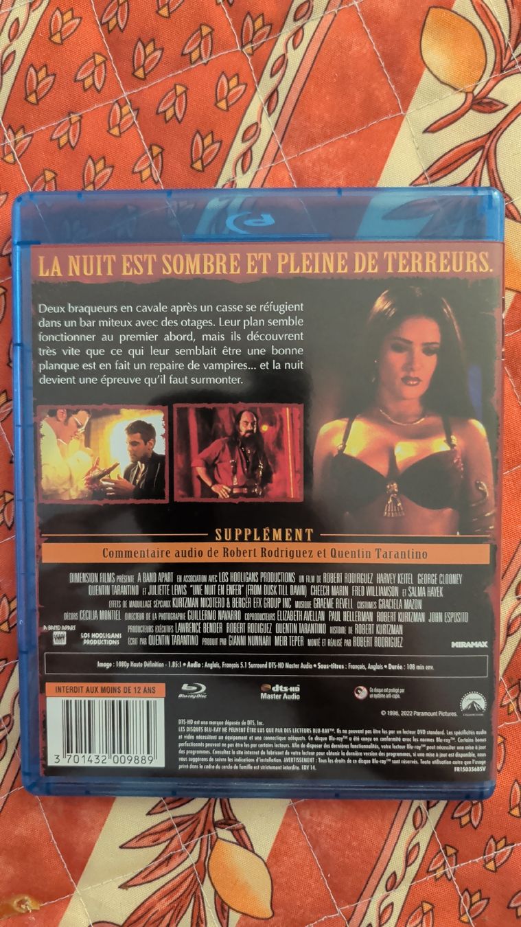 Tutti i DVDs: Blu-ray "Une Nuit en Enfer" - Tarantino – Nuovo (secondo la descrizione) da Renens VD venduto da tartompion 1