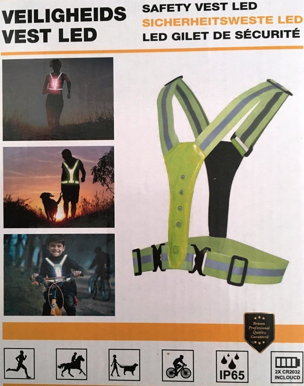 Gilet & Giacche: SICHERHEITSWESTE MIT LED`s  X-Form – Nuovo e nell'imballaggio originale da St. Gallen venduto da schnaeppchen-preise 1