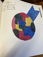 Serge Poliakoff Buch Cahier + Bild 102 x 130 cm Zuschreibung