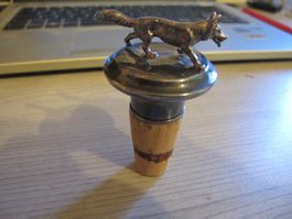 Flaschenverschluss Fuchs Silber835 Halbmond Und Krone Antik