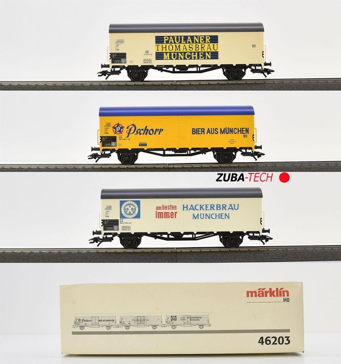 Märklin 46203 Bierwagen Set Münchner Brauereien 3tlg DB H0 Kaufen auf Ricardo