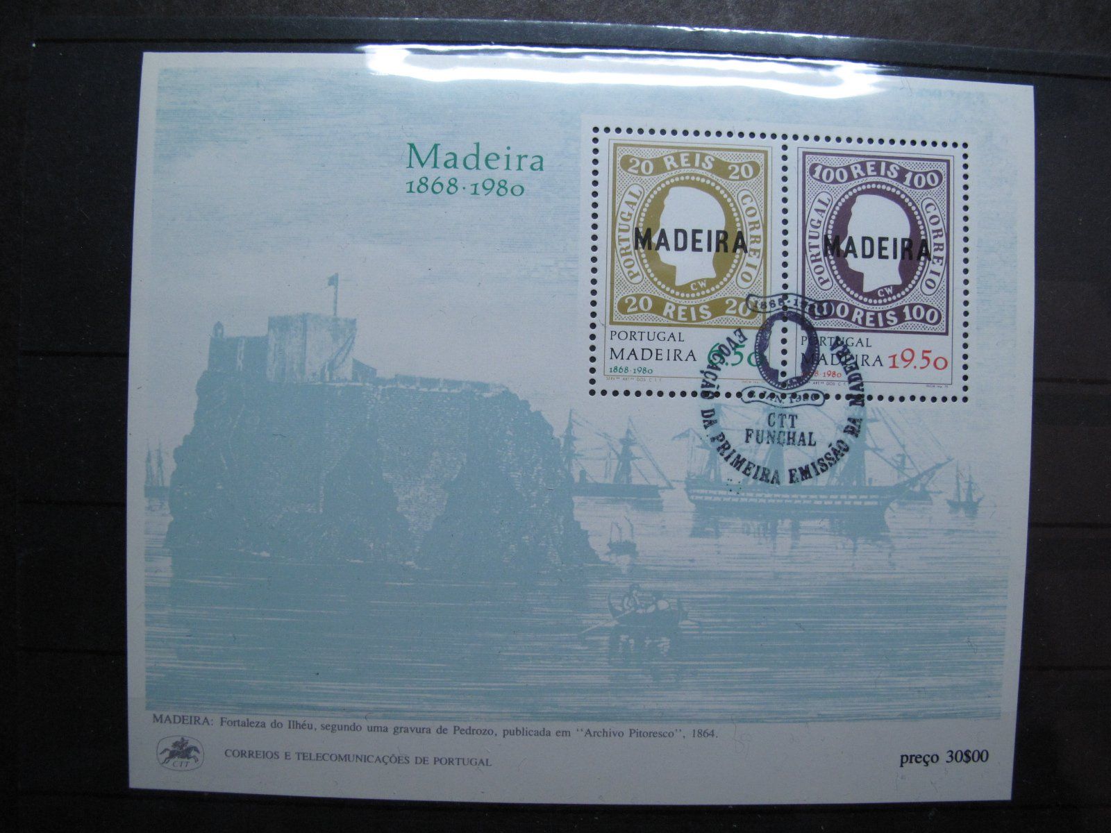 Tutti i francobolli: Portugal Madeira Jubiläumsblock 1980 – Usato da Wil SG venduto da fva01