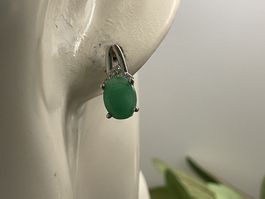 Smaragd Ohrstecker in Sterlingsilber