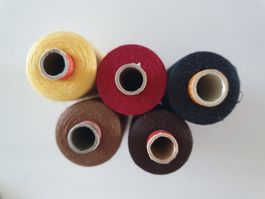 5 Nähgarnrollen Polyester 1000 M in schönen Farben 🧵