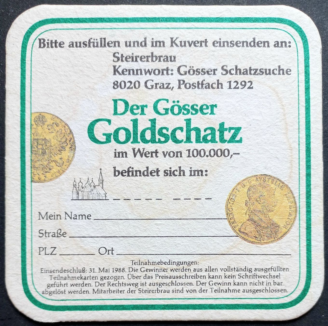 Sottobicchieri: Bierdeckel - Gösser - A – Usato da Niederuzwil venduto da lubimaja 1