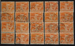 Schweizer Briefmarken Lot Helvetia 15 Rp Viadukt