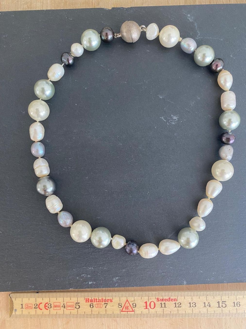 Perle (finte): Wunderschöne Perlenkette (echte Perlen & 925 Silber) – Usato da Olten venduto da HoYa01 4