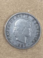 MONETA SVIZZERA 20 centesimi 1887 usata - circolata