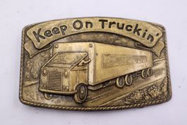 Keep On Truckin Trucker Gürtelschnalle Vintage