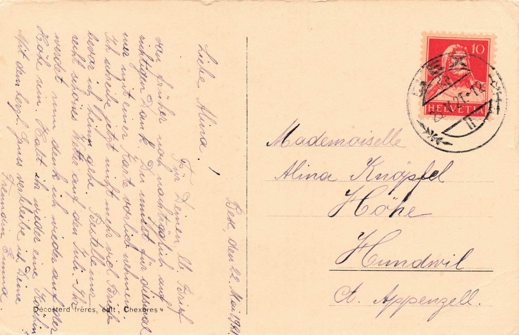 Cartoline postali: Ecole nouvelle la pelouse sur Bex – Usato da Biasca venduto da Blenio71 1