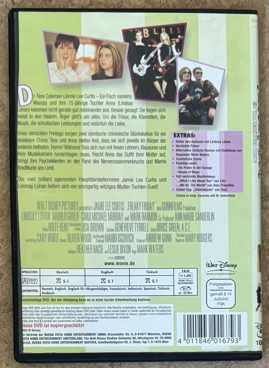 Tutti i DVDs: FREAKY FRIDAY  – Nuovo (secondo la descrizione) da Dietikon venduto da AndreaSch01 1