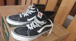TOP erhaltene VANS Sk8-Hi Top Schuhe Schwarz Weiss Gr. 44