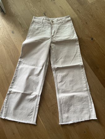 MNG Hose, Gr. 40, hellbeige, Wide Leg