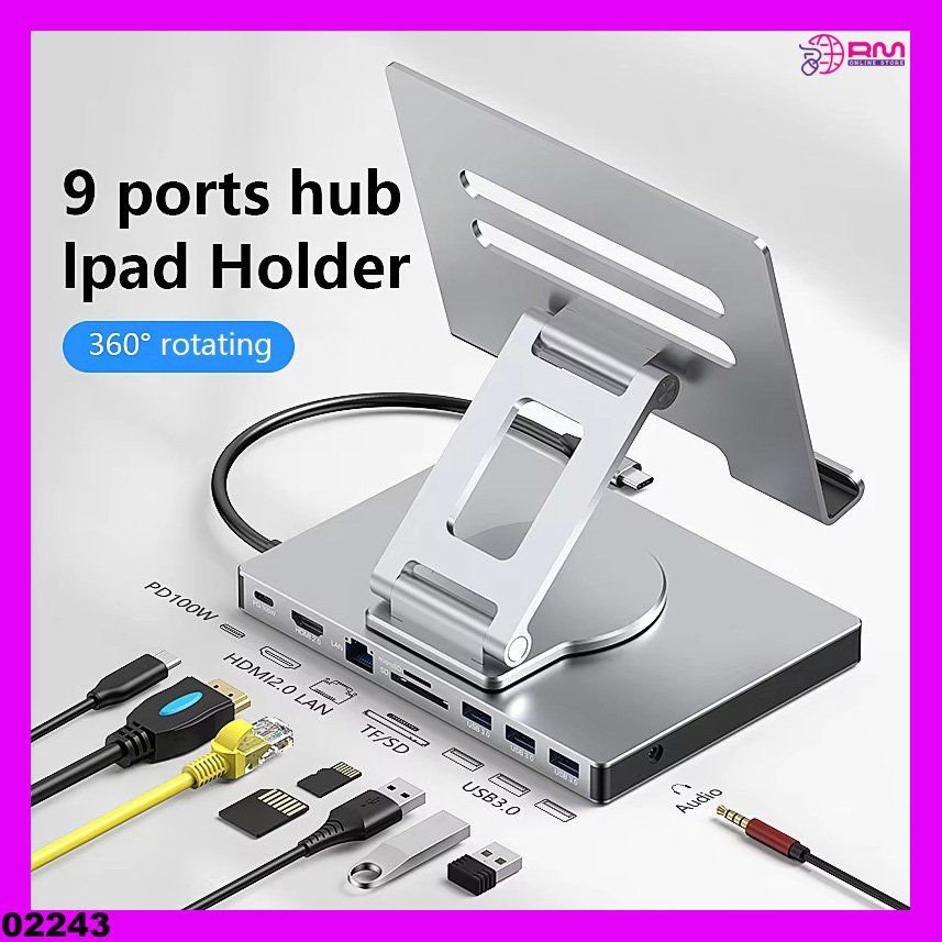 Dockingstation: Ipad stand USB C Hub 4K 60HZ HD Type-C 100W – Neu und originalverpackt aus Unterägeri von RmOnline
