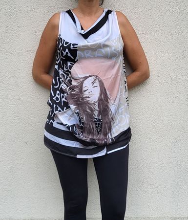 made in Italy sehr leichte top blouse chemisier