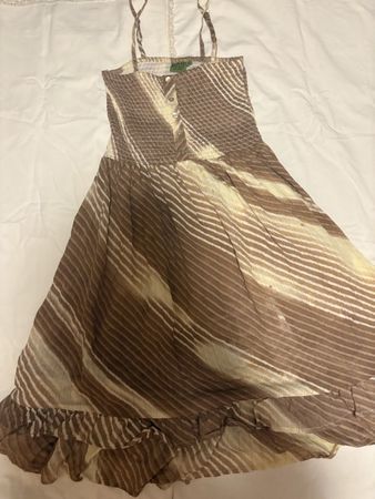 Sommerkleid gestreift braun weiss akzeptabler Zustand