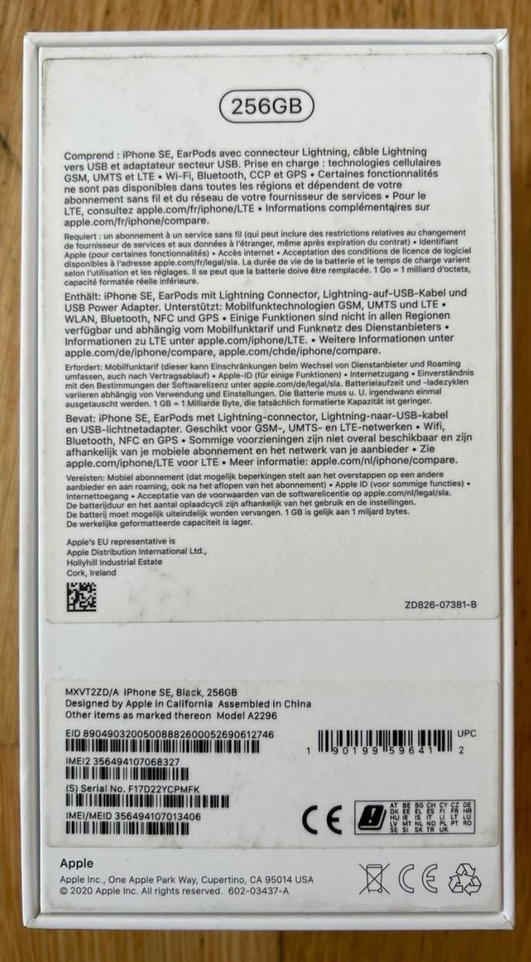 Apple Telefoni cellulari / Smartphones: iPhone SE, 256 GB (2020) – Usato da Schlieren venduto da WEEEE_MEVOMATA_WEEEE 2