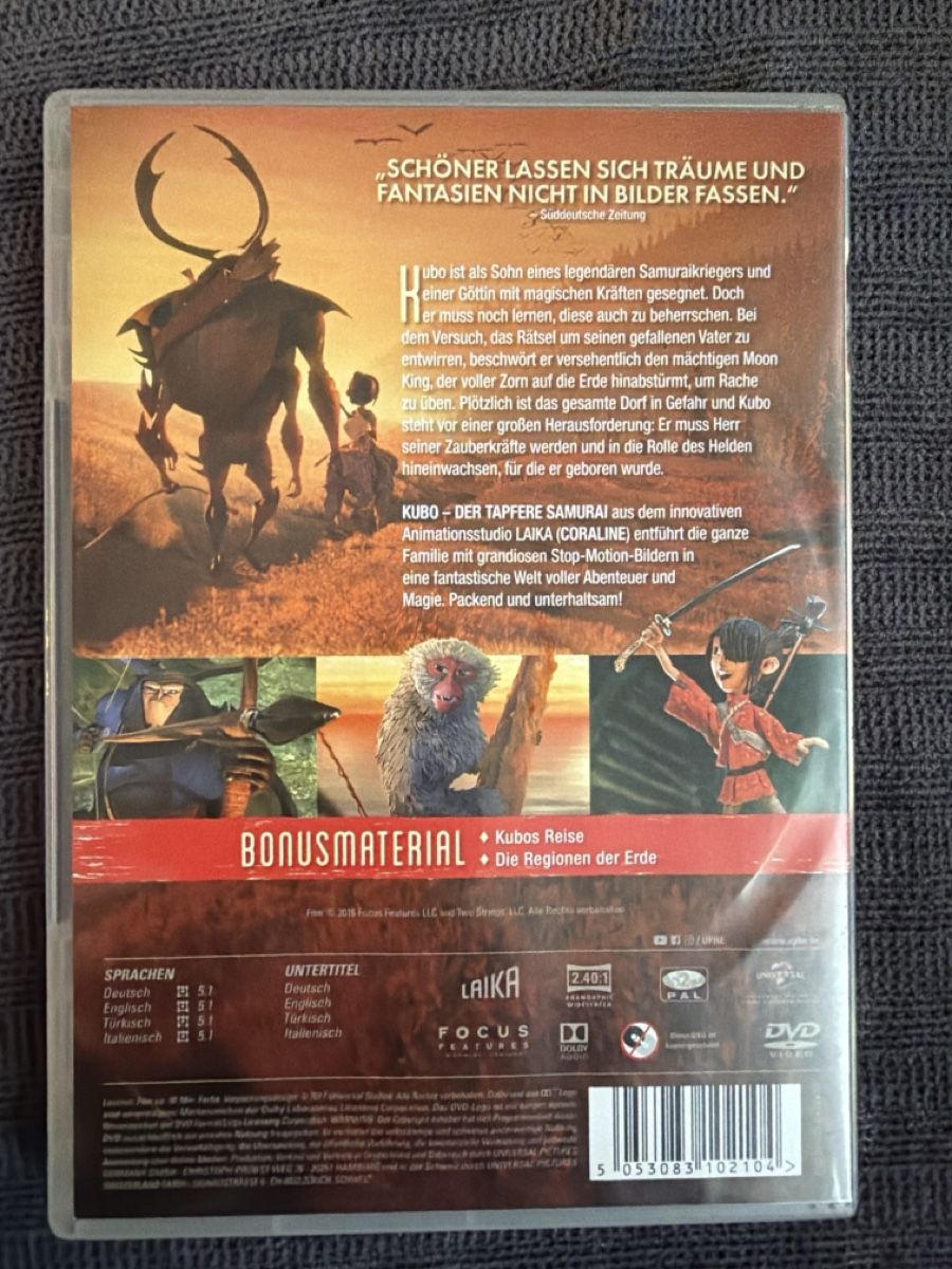 Tutti i DVDs: Kubo - Der tapfere Samurai (DVD) – Usato da Oberwangen b. Bern venduto da Ssimon2 1