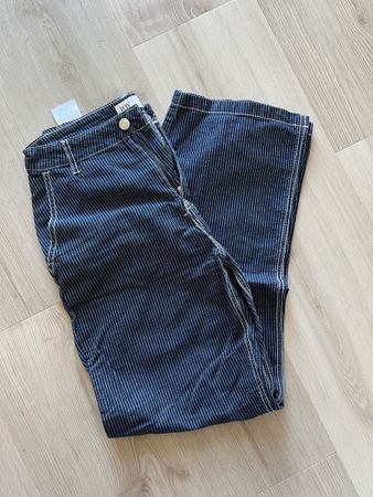JDY Striped Carpenter Pants, Size S, Length 30