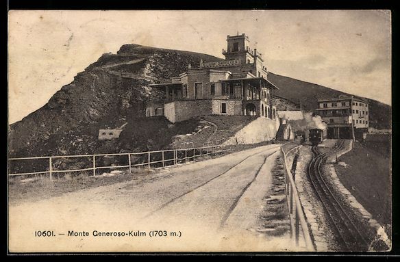 Ansichtskarten: Monte Generoso, Kulm mit Bergbahn und Ho – Gebraucht aus Berlin von bartko-reher