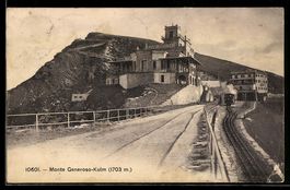 Monte Generoso, Kulm mit Bergbahn und Ho