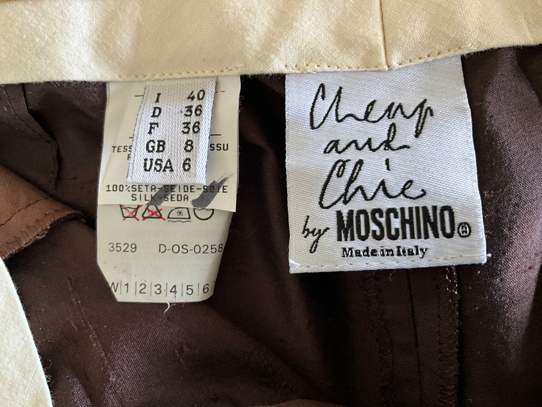 Moschino Pantaloni: 100 % Seide Hose MOSCHINO Gr. 36 – Usato da Muri b. Bern venduto da SmuriS 3