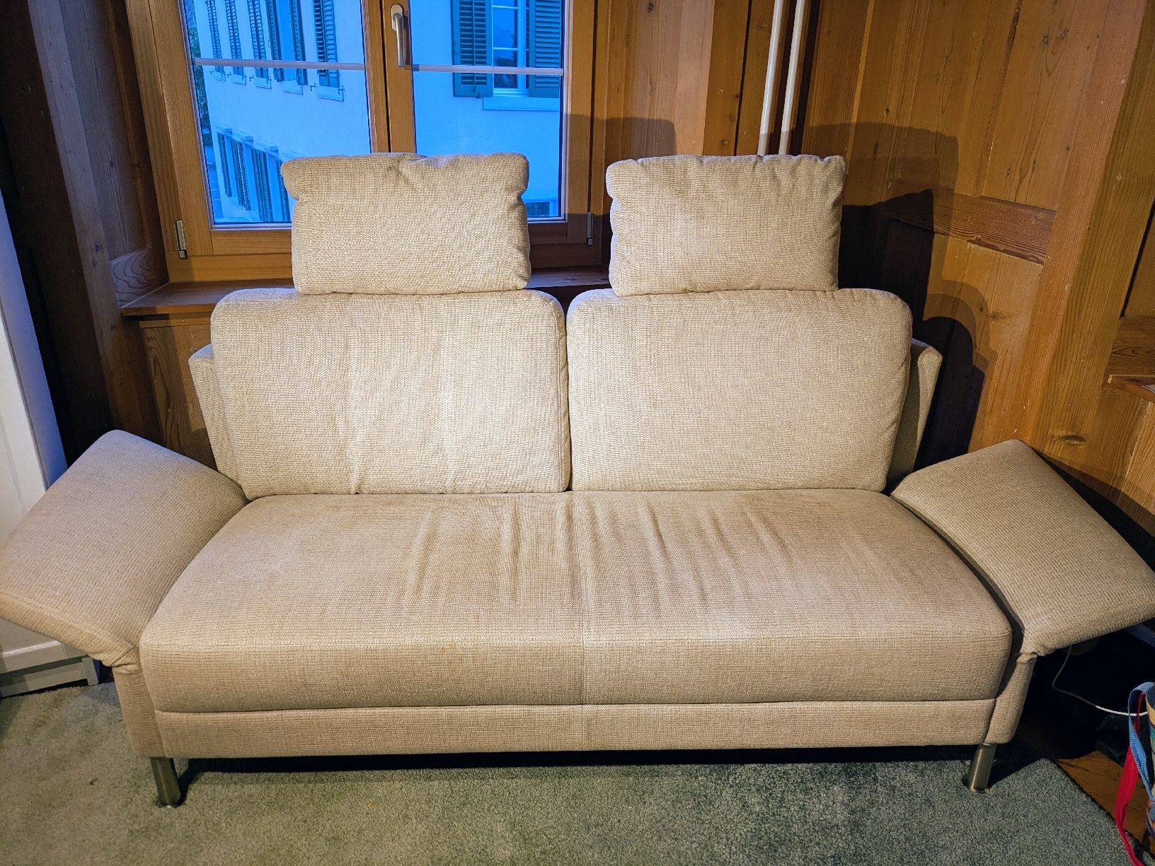 Intertime Divani: Designersofa Intertime Switzerland beige Stoff – Usato da Thalwil venduto da esist88 7
