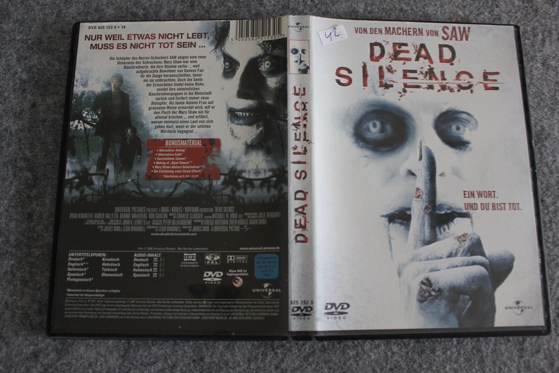 Tutti i DVDs: Dead Silence  DVD ( 42) – Usato da Geroldswil venduto da Schlumpfine1973