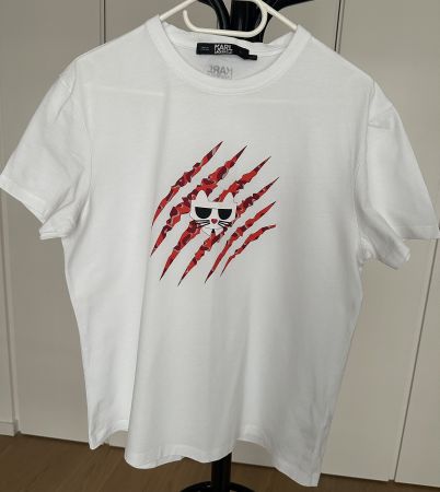 Karl Lagerfeld T-Shirt Shirt Damen Gr.XL Damen Bluse Weiss