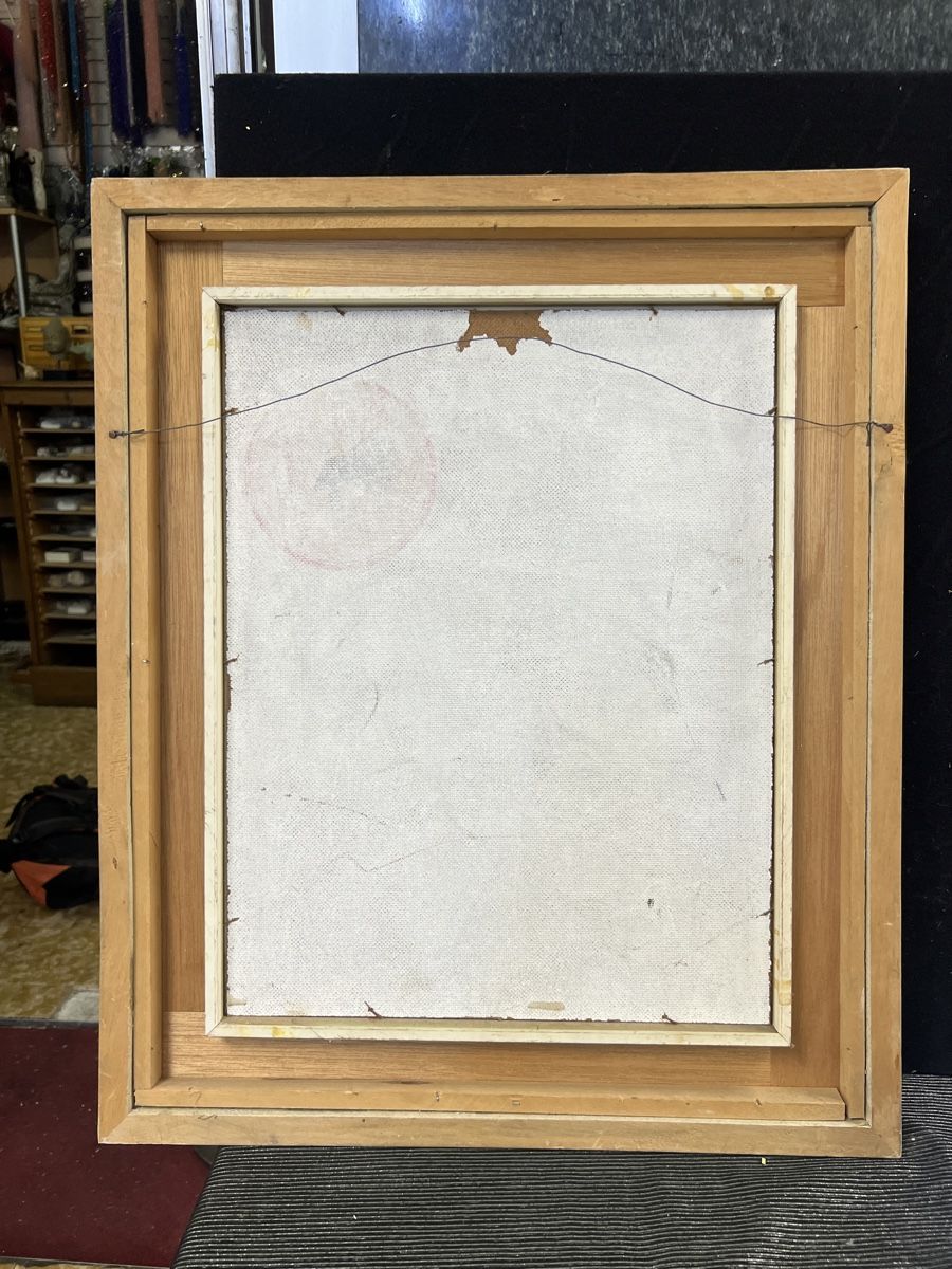 Gemälde: PORTRAIT HUILE SUR PANNEAU SIGNÉE – Gebraucht aus Genève von Qanil77 4